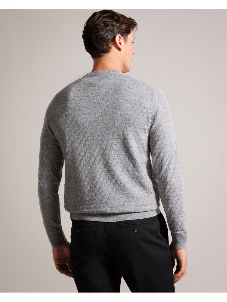 Ted Baker Loung - Long Sleeve T Stitch Crew Neck Sweater Grise | 261790-WLE