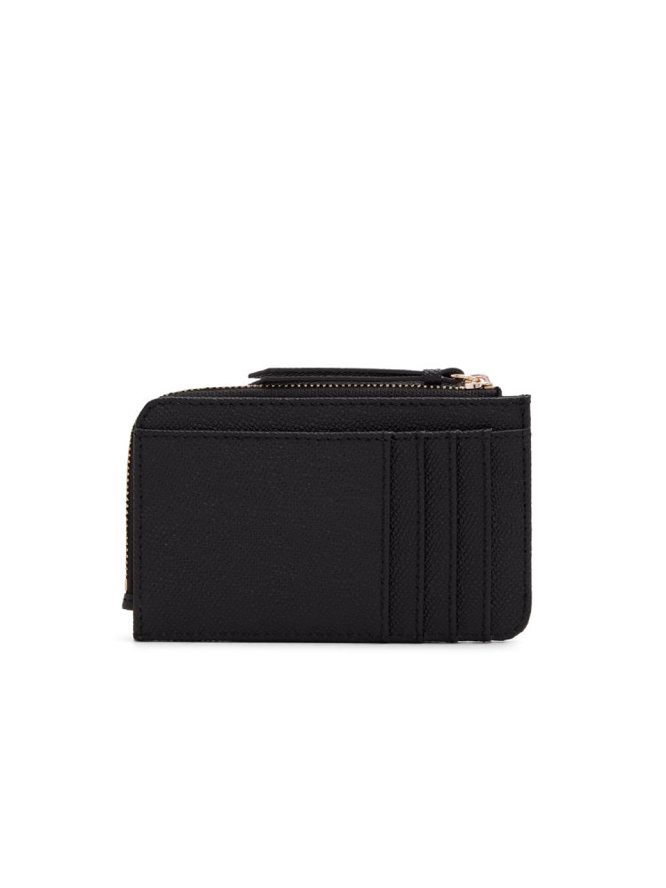Ted Baker Lucky - Key Charm Zipped Leather Card Holder Noir Grise | 754398-IJD