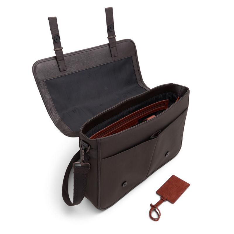 Ted Baker Malcolm - Nylon Leather Trim Messenger Bag Marron | 756941-BFS