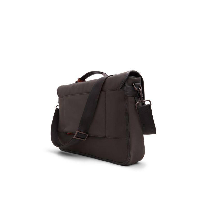Ted Baker Malcolm - Nylon Leather Trim Messenger Bag Marron | 756941-BFS