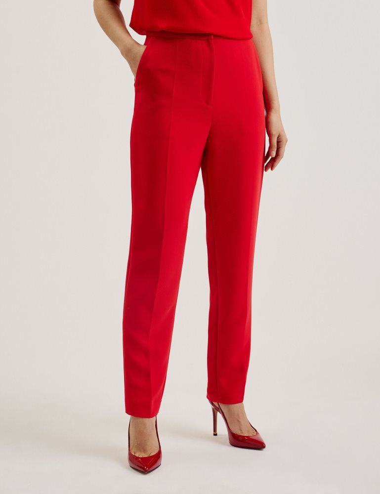 Ted Baker Manattl - Tapered High Waisted Tailored Trousers Rouge | 309546-GKH