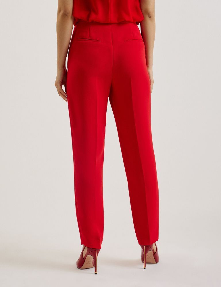 Ted Baker Manattl - Tapered High Waisted Tailored Trousers Rouge | 309546-GKH