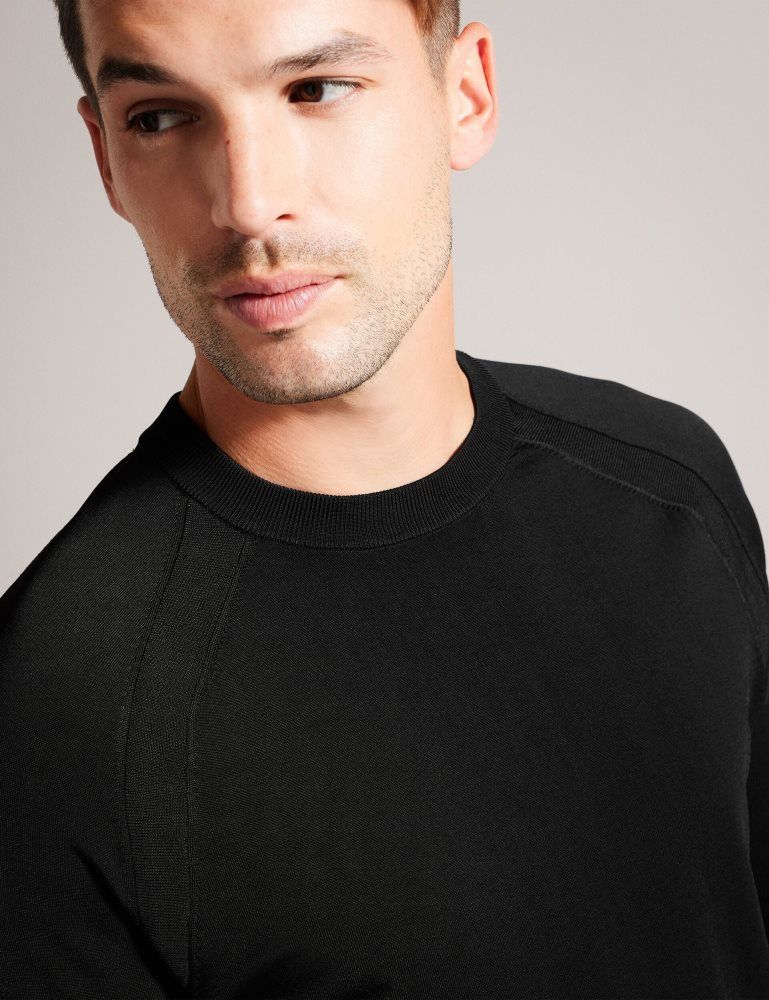 Ted Baker Maywo - Saddle Shoulder Crew Neck Jumper Noir | 507312-MYD