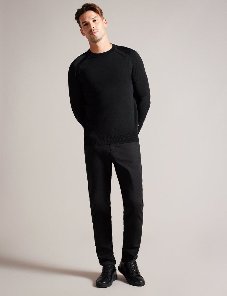 Ted Baker Maywo - Saddle Shoulder Crew Neck Jumper Noir | 507312-MYD