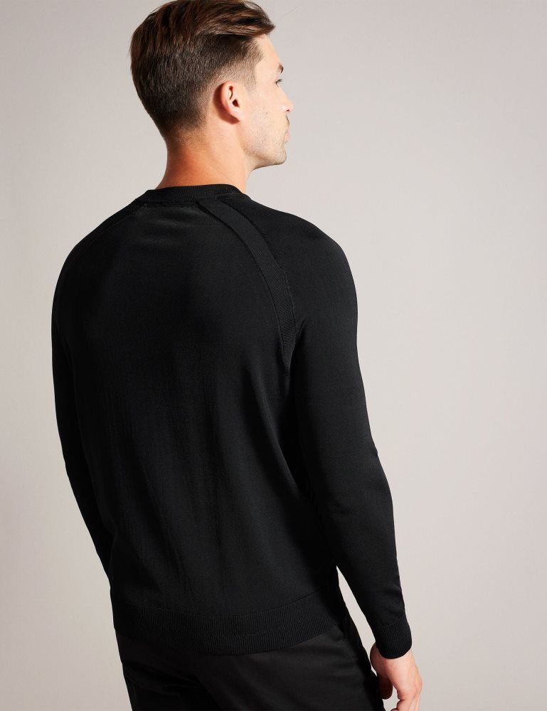 Ted Baker Maywo - Saddle Shoulder Crew Neck Jumper Noir | 507312-MYD