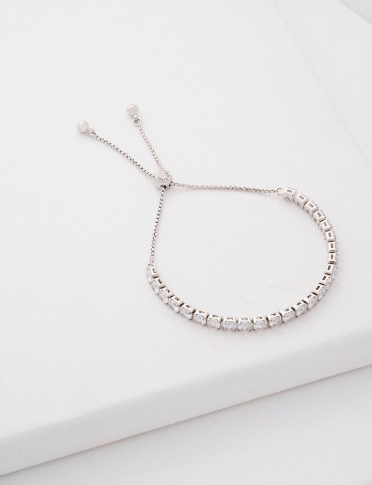 Ted Baker Melrah - Crystal Adjustable Tennis Bracelet Argent | 257140-PTU