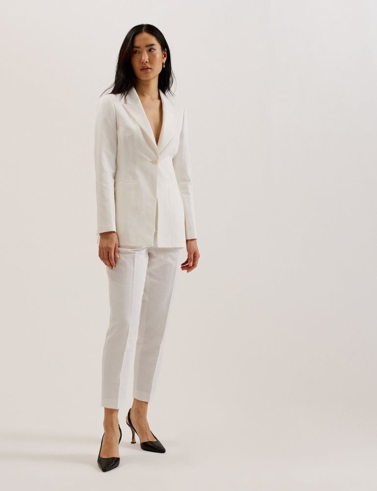 Ted Baker Musub - Tailored Jacket With Faux Pockets Blanche | 621753-LPU