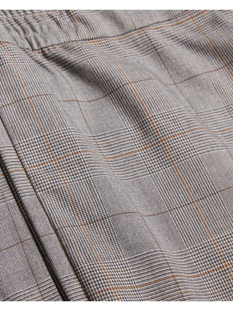 Ted Baker Nicolo - Checked Elastic Waist Tailored Trousers Grise | 510736-OQA