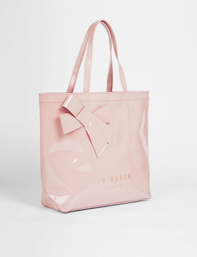 Ted Baker Nicon - Knot Bow Vinyl Icon Tote Bag Rose | 280956-ERW