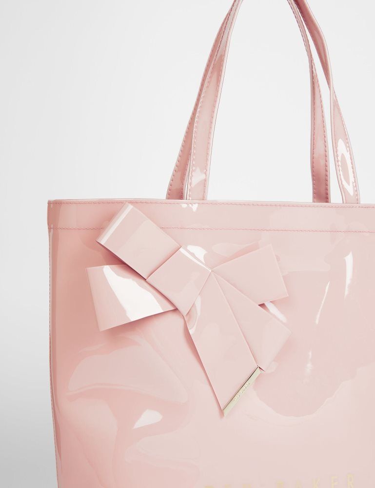 Ted Baker Nicon - Knot Bow Vinyl Icon Tote Bag Rose | 152348-HQW