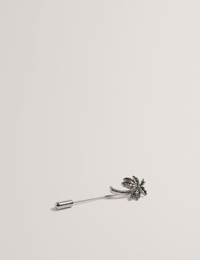 Ted Baker Palmiie - Palm Tree Cufflink Lapel Pin Set Argent | 347150-ESG
