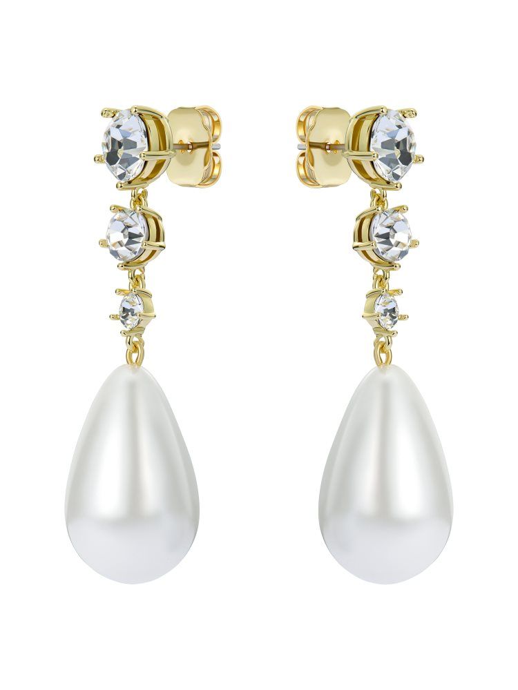 Ted Baker Pearsti - Pearl Pendant Crystal Drop Earrings Doré | 984712-PQK