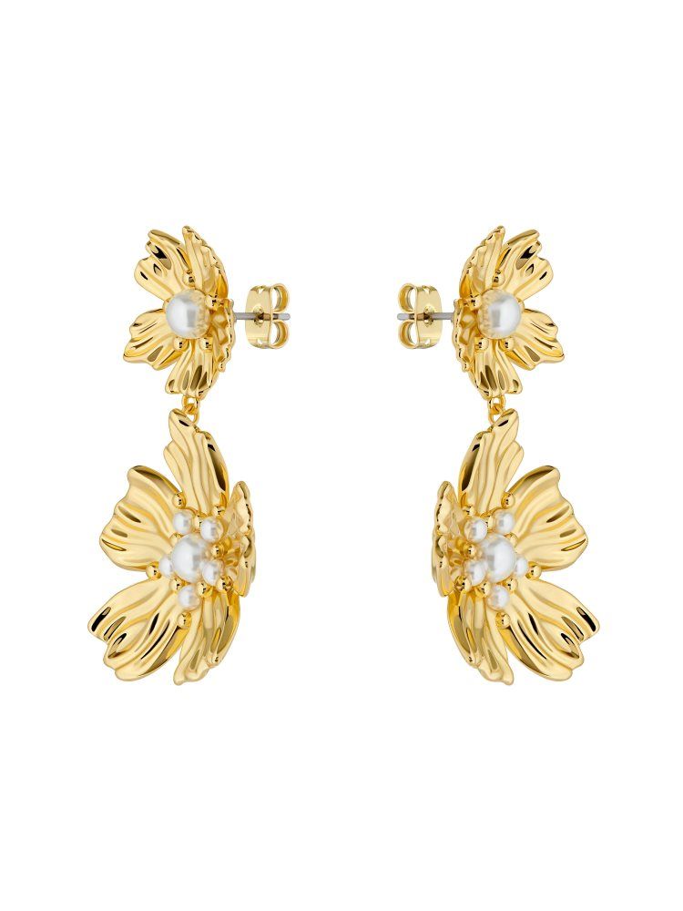 Ted Baker Petaria - Flower Statement Drop Earrings Doré | 309425-UIJ