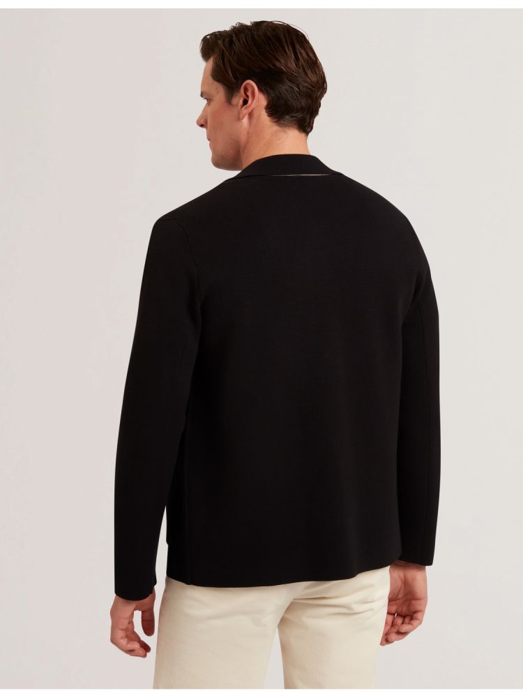 Ted Baker Petres - Knitted Button Up Cardigan Jacket Noir | 671495-ODJ
