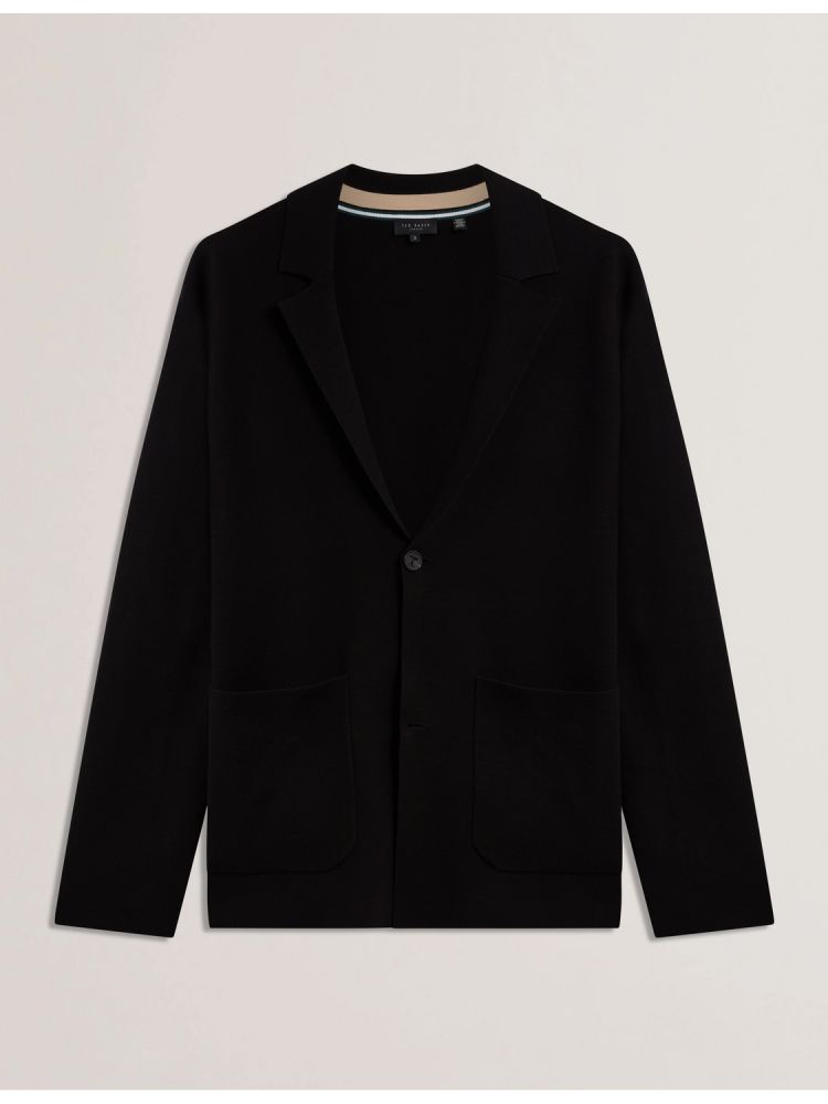 Ted Baker Petres - Knitted Button Up Cardigan Jacket Noir | 671495-ODJ