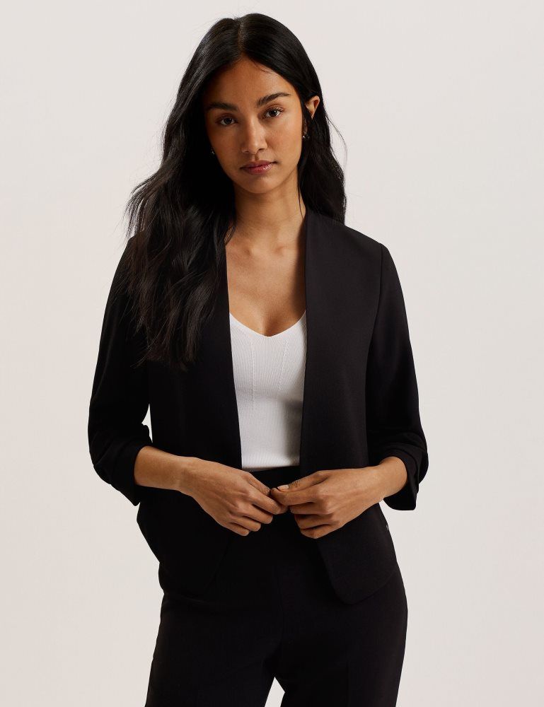Ted Baker Popsy - 3/4 Sleeve Crop Jacket Noir | 109526-ISF