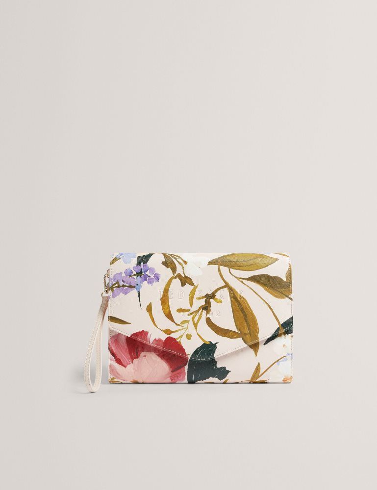 Ted Baker Poseii - Floral Print Envelope Icon Clutch Bag Rose | 796543-JWF