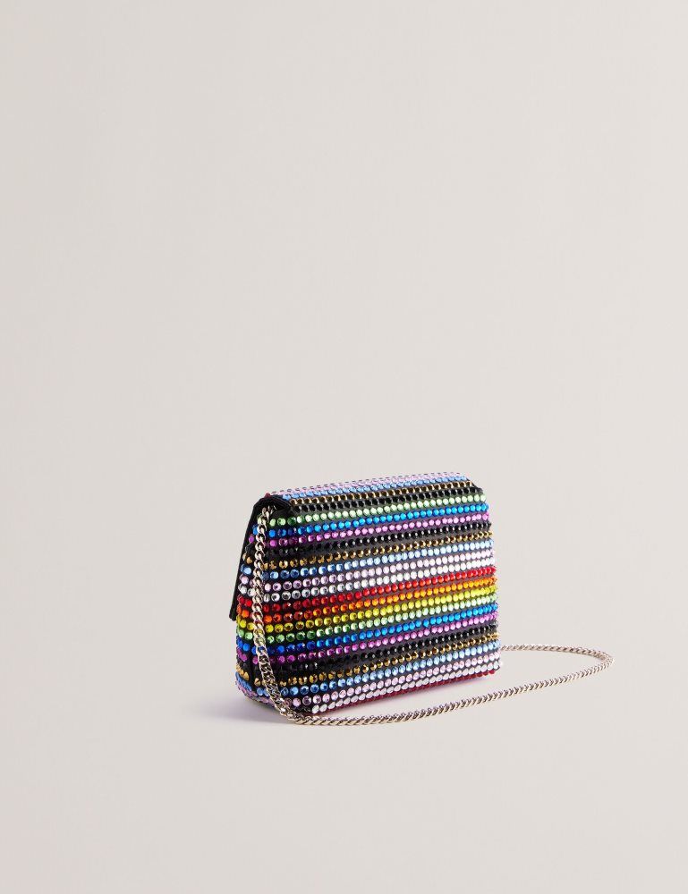 Ted Baker Pridela - Striped Crystal Mini Cross Body Bag Multicolore | 015247-BKD