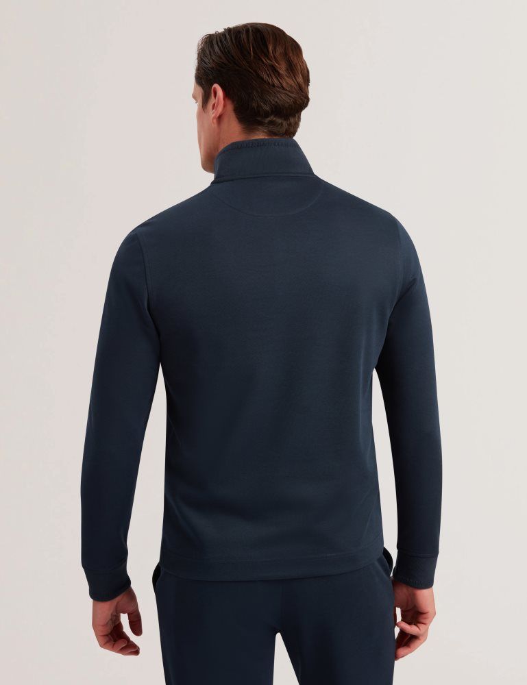 Ted Baker Pryor - Half-zip Funnel Neck Sweatshirt Bleu Marine | 860741-FZY