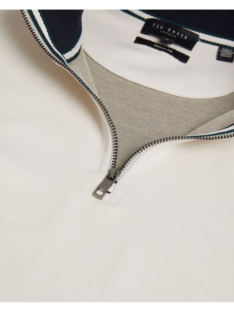 Ted Baker Pryor - Half-zip Funnel Neck Sweatshirt Blanche | 075843-ISW