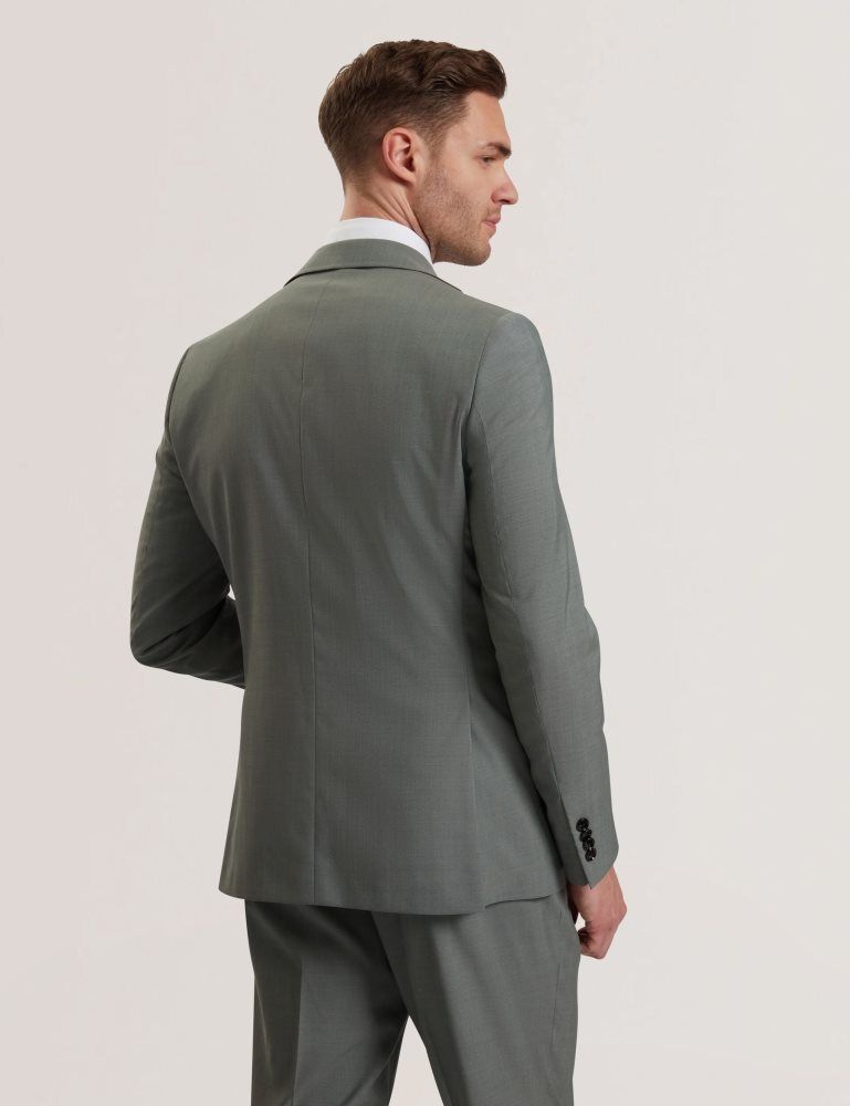Ted Baker Rogerly - Slim Fit Sage Green Wool Suit Jacket Vert | 845930-QBW