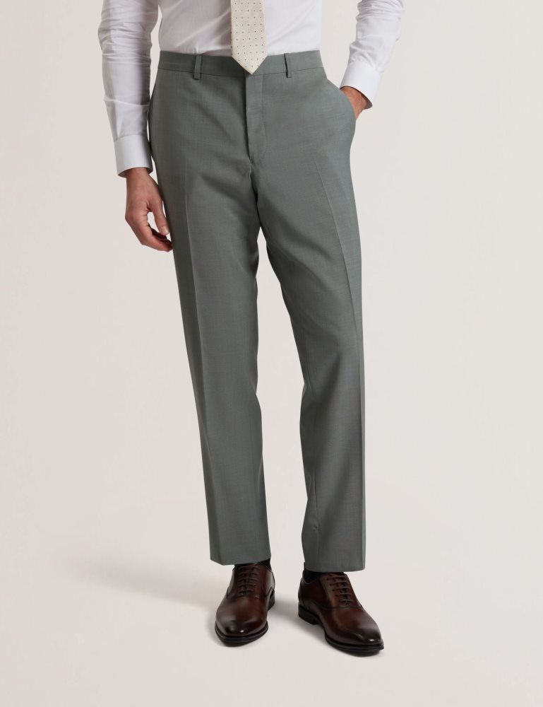 Ted Baker Rogerlys - Slim Fit Sage Green Wool Suit Pants Vert | 973016-EWI