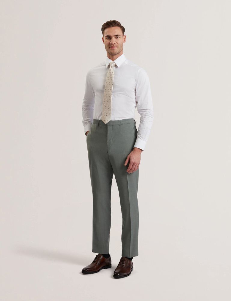 Ted Baker Rogerlys - Slim Fit Sage Green Wool Suit Pants Vert | 973016-EWI