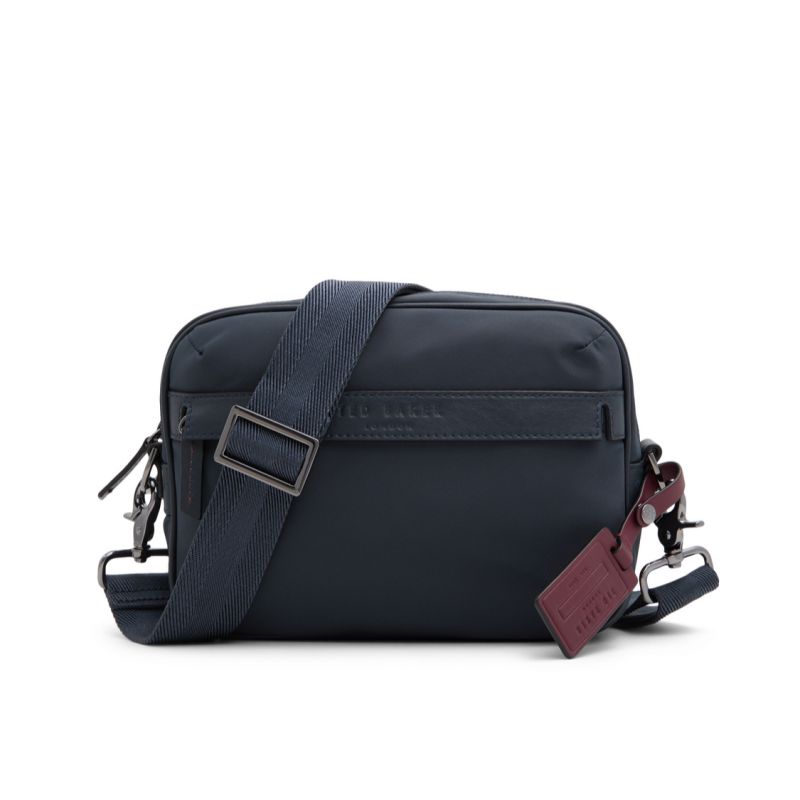 Ted Baker Roman - Nylon Leather Detail Crossbody Bag Bleu Marine | 261804-XPJ