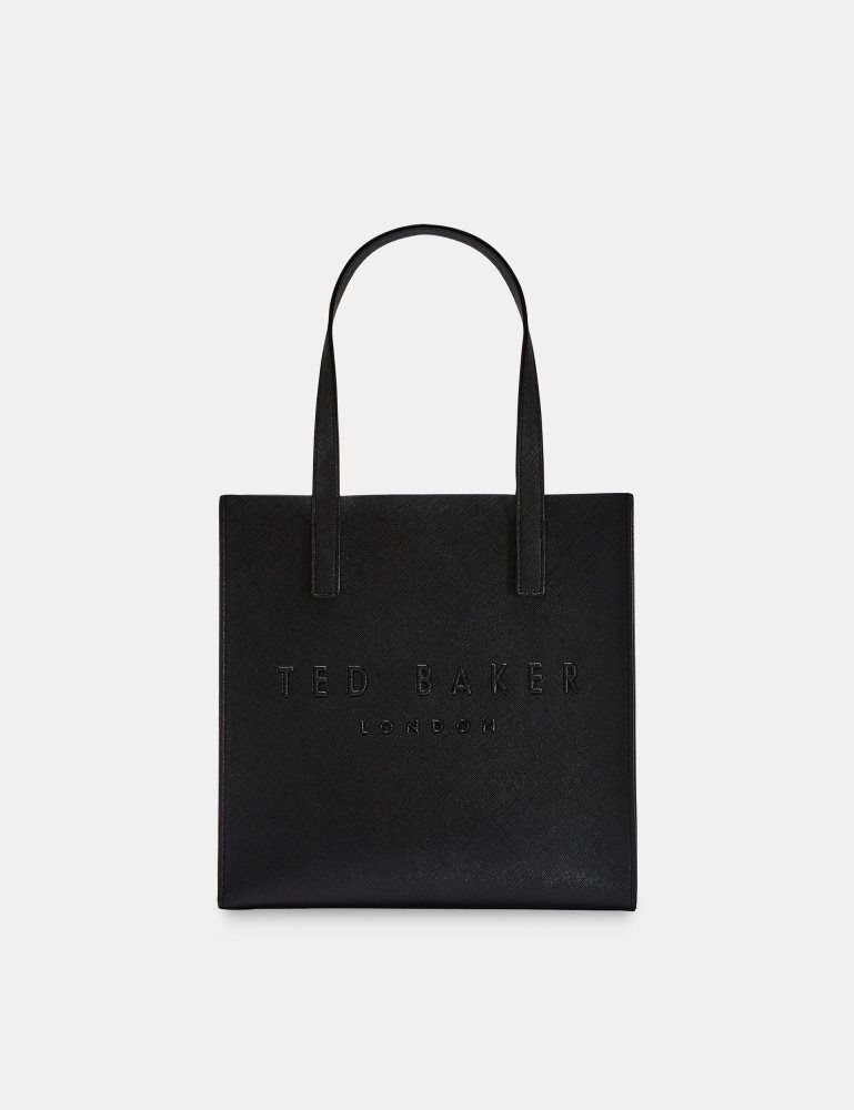 Ted Baker Seacon - Textured Faux Leather Small Icon Bag Noir | 964735-MNT
