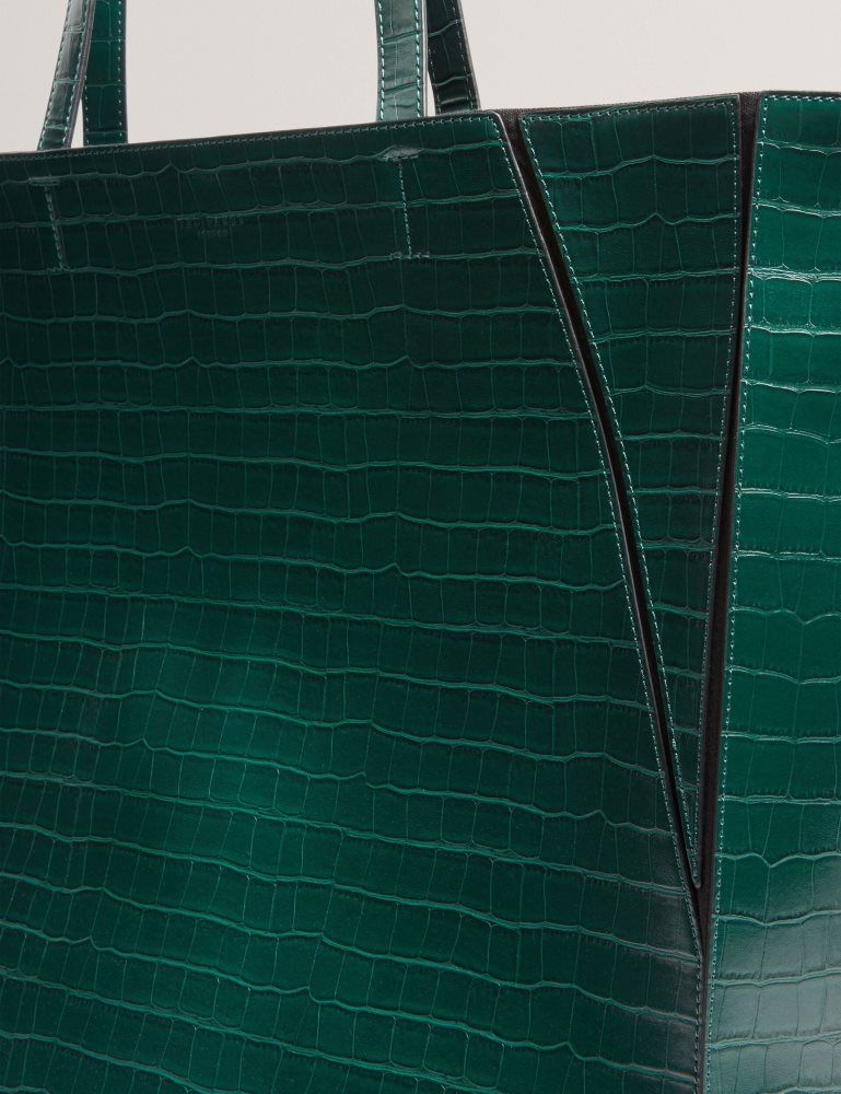 Ted Baker Sophyna - Croc Effect Folding Shopper Bag Vert | 830215-RJZ