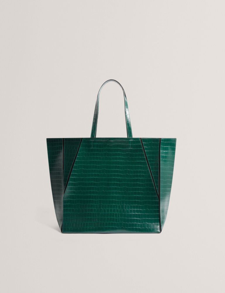 Ted Baker Sophyna - Croc Effect Folding Shopper Bag Vert | 830215-RJZ