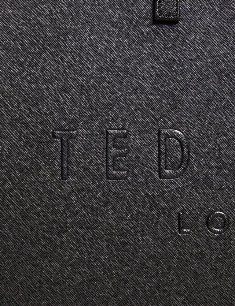 Ted Baker Sukicon - Textured Faux Leather Icon Tote Bag Noir | 856193-HCN