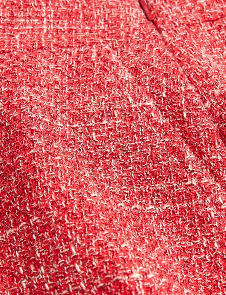 Ted Baker Sumis - Tailored Boucle Midi Skirt With Front Slit Rouge | 786504-CGP