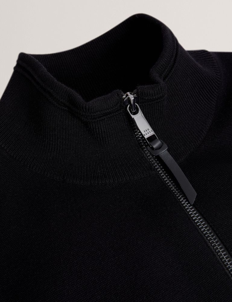 Ted Baker Terince - Zip-through Funnel Neck Gillet Noir | 580271-FVI