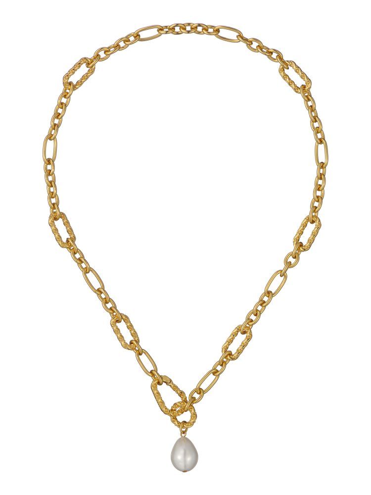 Ted Baker Timora - Pearl Pendant Twisted Chain Necklace Doré | 958420-TPB