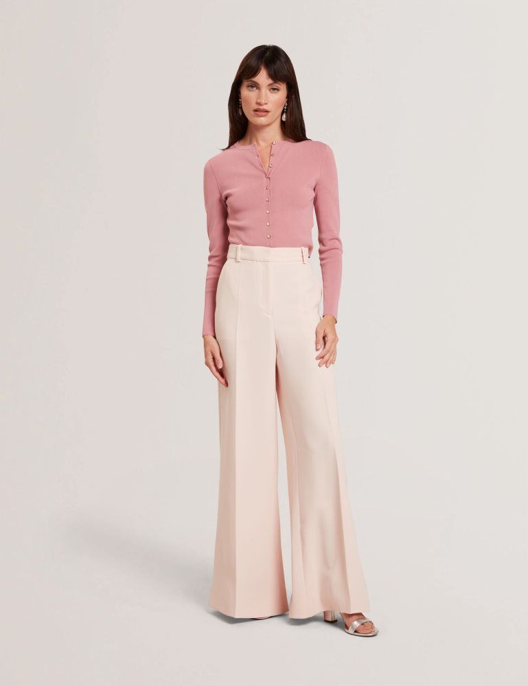 Ted Baker Tragat - Ultra Wide Leg Woven Tailored Trousers Rose | 457213-EKT