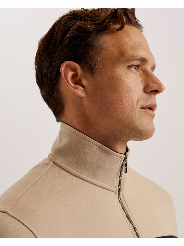 Ted Baker Veller - Long Sleeve Regular Fit Half Zip Marron | 102867-VJN
