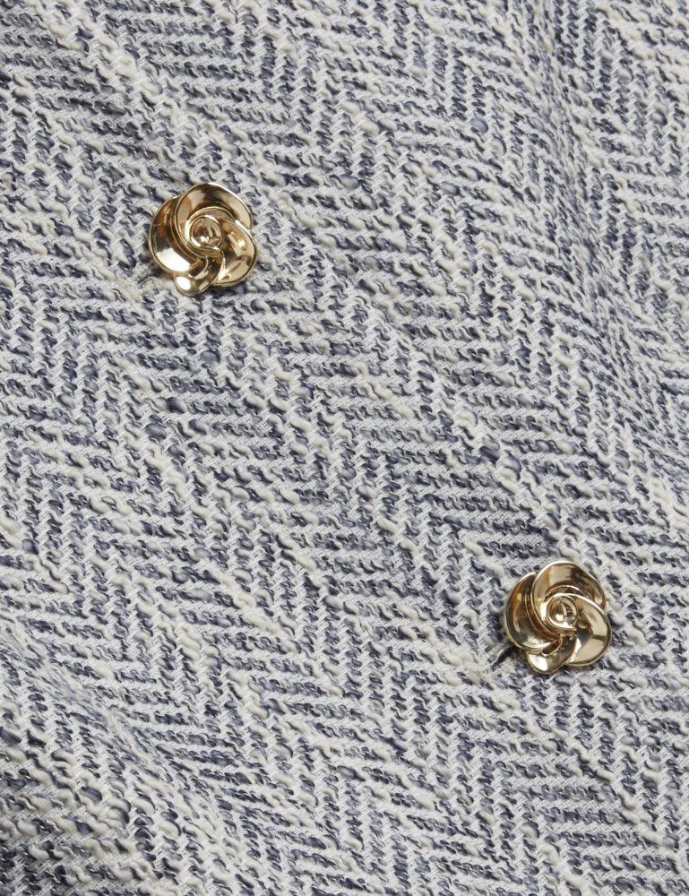 Ted Baker Vulpa - Boucle Button-up Cropped Tailored Jacket Bleu | 547608-KEZ