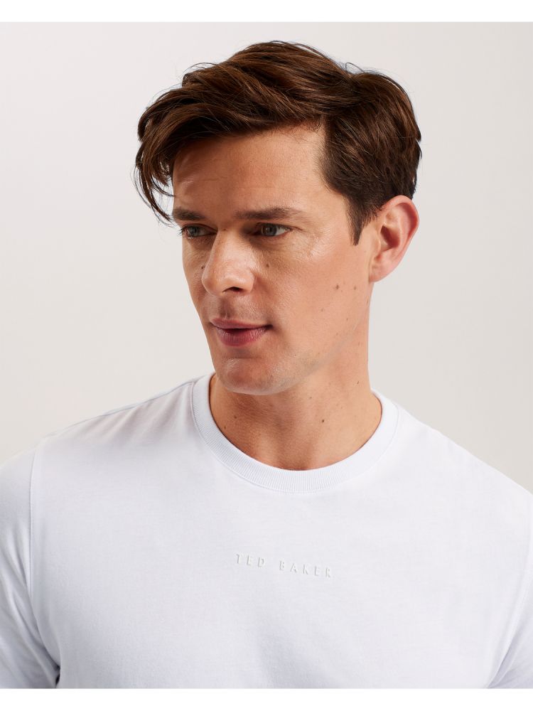 Ted Baker Wiskin - Short Sleeve Regular Branded T-shirt Blanche | 521748-XLN