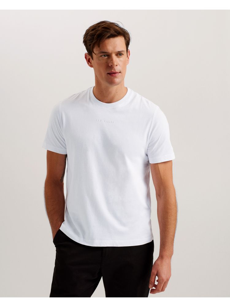 Ted Baker Wiskin - Short Sleeve Regular Branded T-shirt Blanche | 521748-XLN