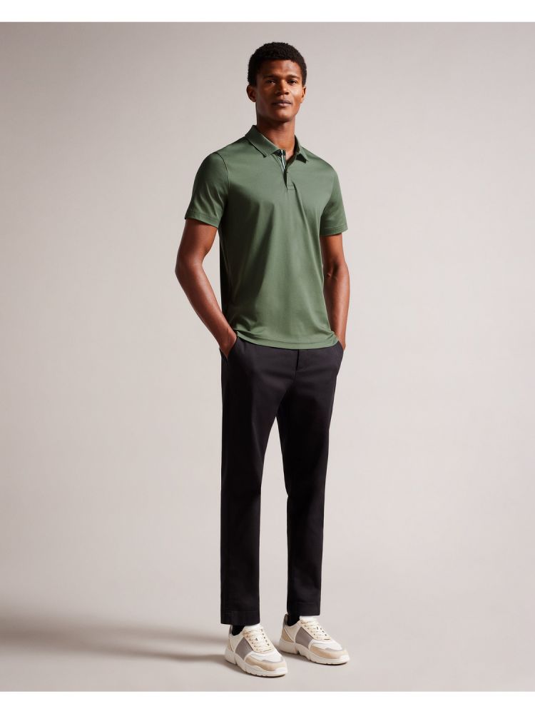 Ted Baker Zeiter - Slim Fit Pure Cotton Polo Shirt Kaki | 941802-FUJ