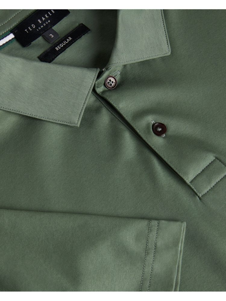 Ted Baker Zeiter - Slim Fit Pure Cotton Polo Shirt Kaki | 941802-FUJ