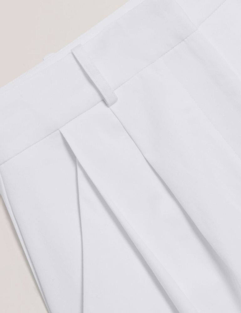 Ted Baker Zozia - Pleated High Waist Wide Leg Trousers Blanche | 795418-OXN